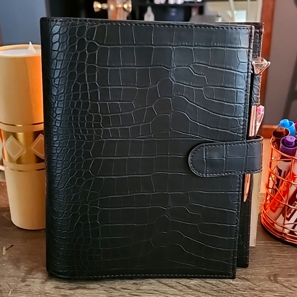 Black Croc Embossed Agenda Cover